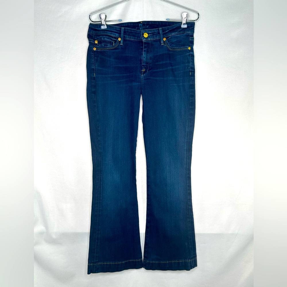 7 For All Mankind Women’s Jeans Dark Wash Boot Cut Streetwear Sz 28